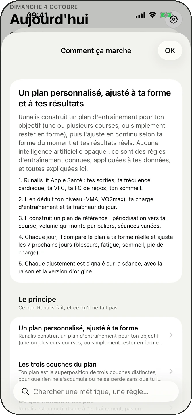Page « Comment ça marche » de l’app