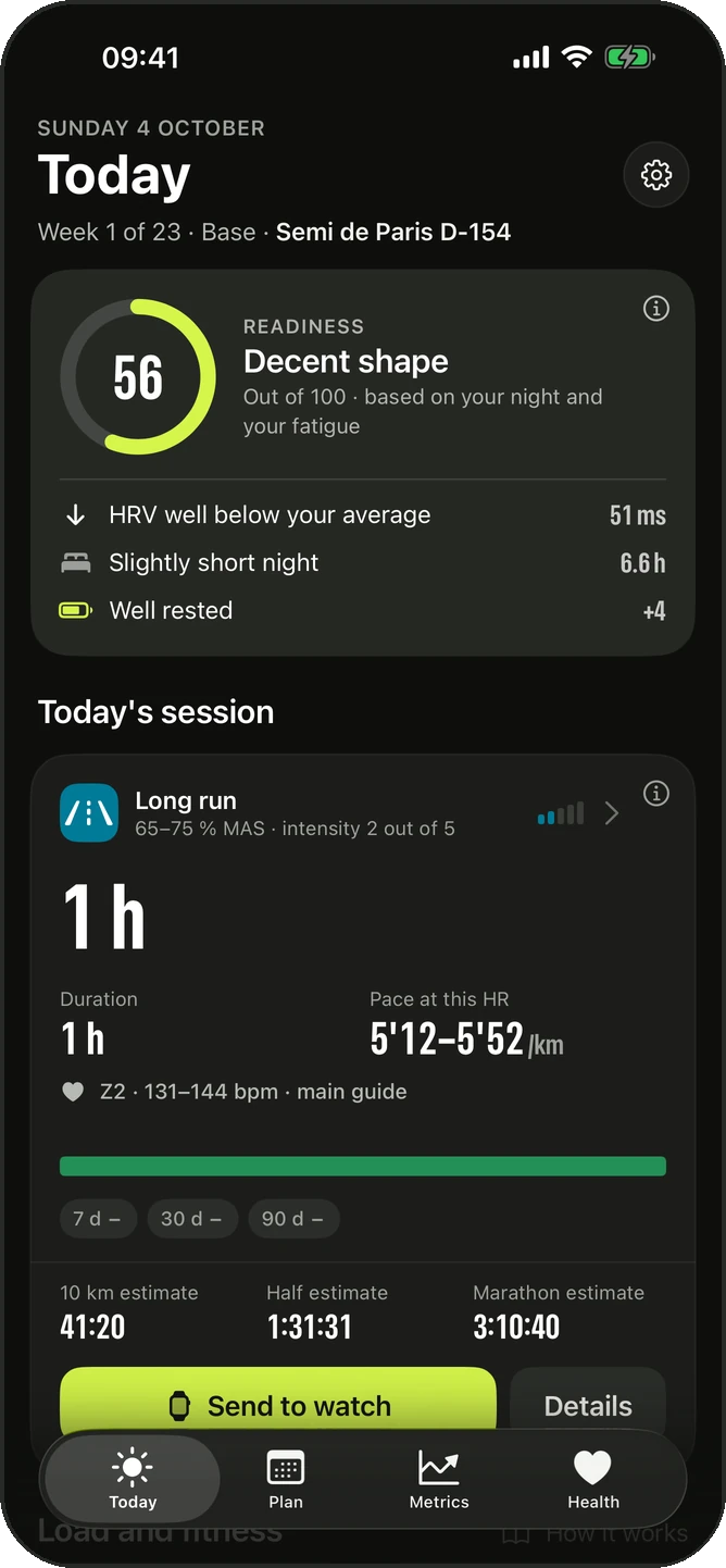 Today in dark theme
