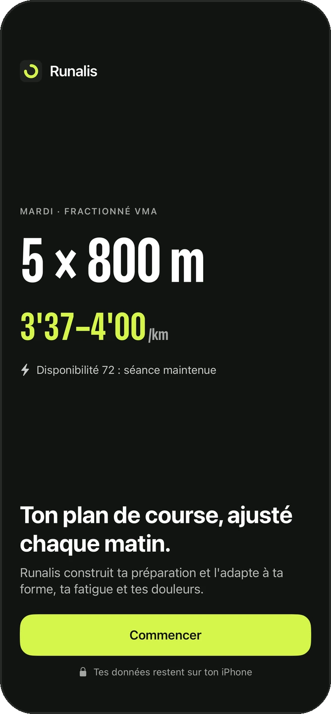 Accueil de l'application
